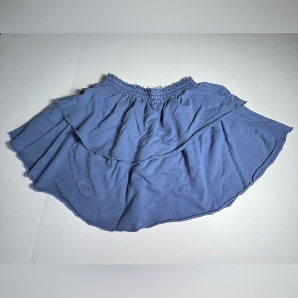 Aerie Weekend Ruffle Mini Skirt (Marbled Blue) - Picture 2 of 5